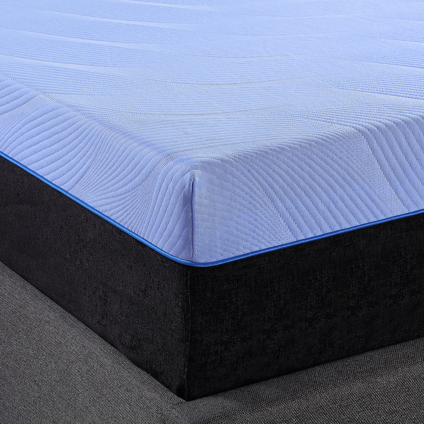 Refresh 12 Inch Hybrid Cooling Gelcare Memory Foam And Coil Adult Mattress, Queen Size Blue Memory Foam Foam Spring Queen