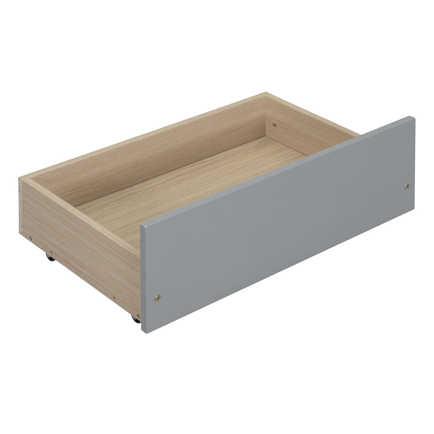 Full Size Wooden Platform Bed With Multi Functional Storage Space, Nightstand, 2 Drawers, Usb Ports And Desk, Gray Full Gray Wood