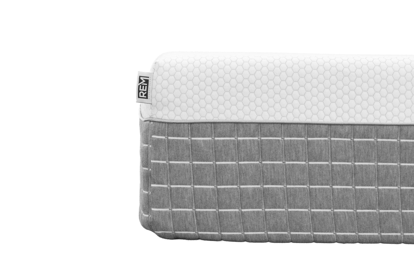 Recharge 5 Layer, 12 Inches Hybrid Memory Foam And Coil Mattress, King Size, White And Grey Knit Cover White Memory Foam Foam Spring King