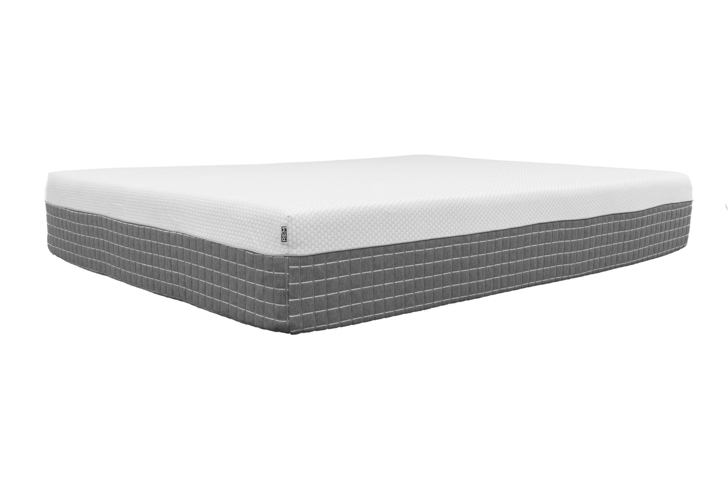 Recharge 5 Layer, 12 Inches Hybrid Memory Foam And Coil Mattress, King Size, White And Grey Knit Cover White Memory Foam Foam Spring King