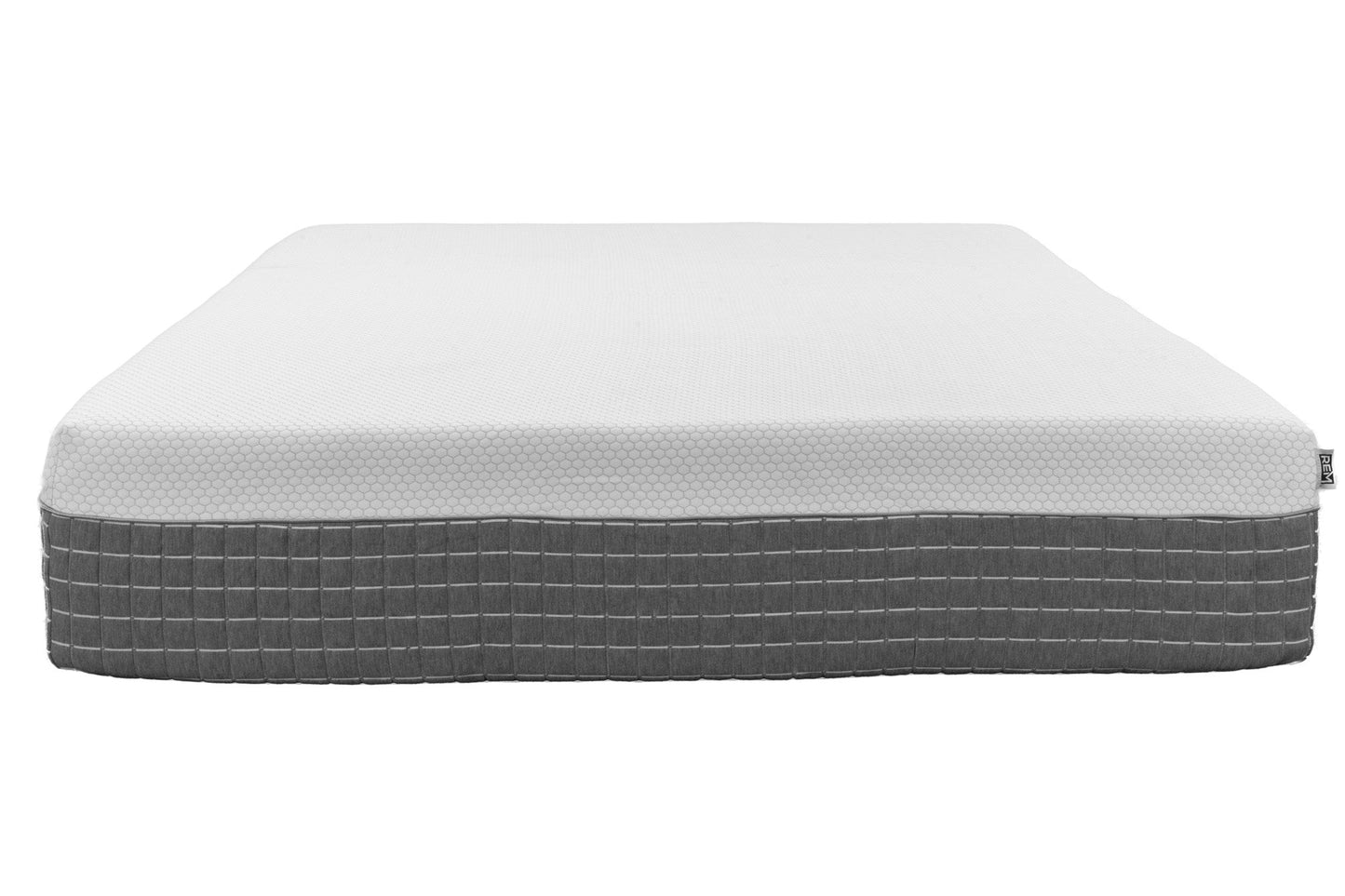 Recharge 5 Layer, 12 Inches Hybrid Memory Foam And Coil Mattress, King Size, White And Grey Knit Cover White Memory Foam Foam Spring King